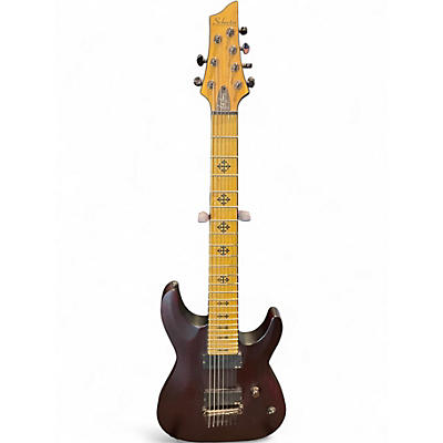Used Schecter Guitar Research Jeff Loomis Signature Brown Solid Body Electric Guitar