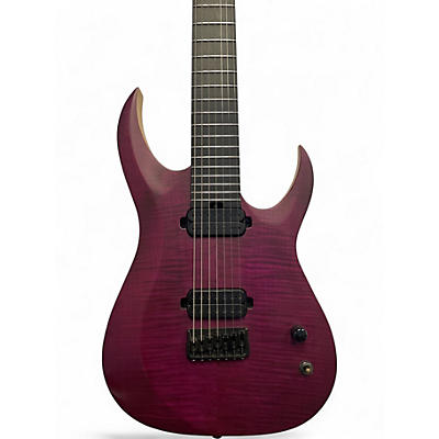 Used Schecter Guitar Research John Brown Tao 7 Satin Trans Purple Solid Body Electric Guitar