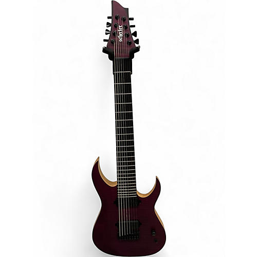 Used Schecter Guitar Research John Browne Signature Tao-8 Satin Trans Purple  Solid Body Electric Guitar Satin Trans Purple 