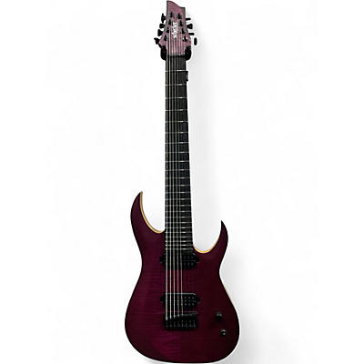 Used Schecter Guitar Research  John Browne Signature Tao-8 Trans Purple Solid Body Electric Guitar