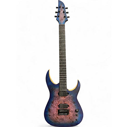 Schecter Guitar Research Used Schecter Guitar Research KM-6 MK-III Blue Crimson Solid Body Electric Guitar Blue Crimson