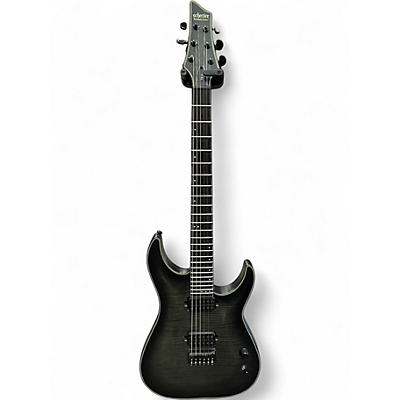 Used Schecter Guitar Research KM-6  Trans Black Solid Body Electric Guitar