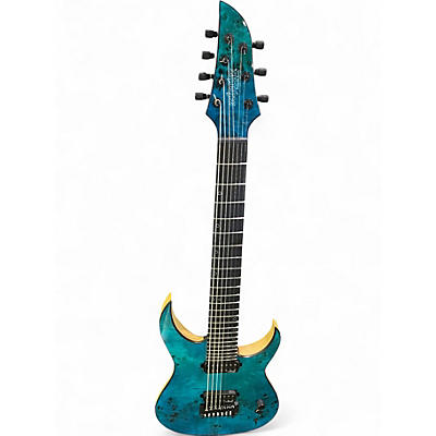 Used Schecter Guitar Research KM-7 MK-III HYBRID LAGOON FADE Solid Body Electric Guitar