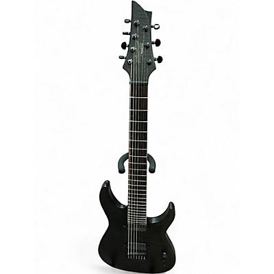 Used Schecter Guitar Research KM-7 MKII SEE THRU BLACK Solid Body Electric Guitar