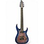 Used Schecter Guitar Research KM-7 MKIII ARTIST BLUE CRIMSON FADE Solid Body Electric Guitar BLUE CRIMSON FADE
