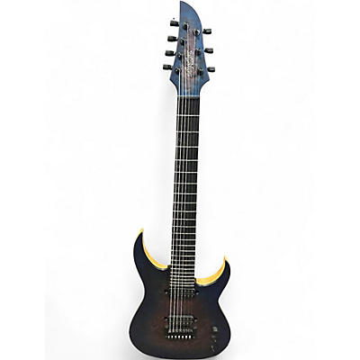 Used Schecter Guitar Research KM 7 MKIII ARTIST  BLUE CRIMSON FADE  Solid Body Electric Guitar