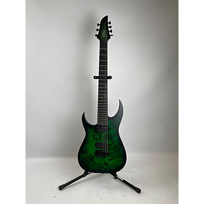 Schecter Guitar Research Used Schecter Guitar Research KM-7 MKIII LH Standard Toxic Green Solid Body Electric Guitar