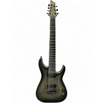 Used Schecter Guitar Research KM-7 Trans Black Solid Body Electric Guitar