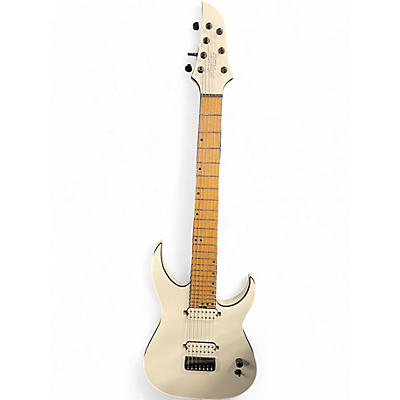 Used Schecter Guitar Research KM-7 WHITE SATIN Solid Body Electric Guitar