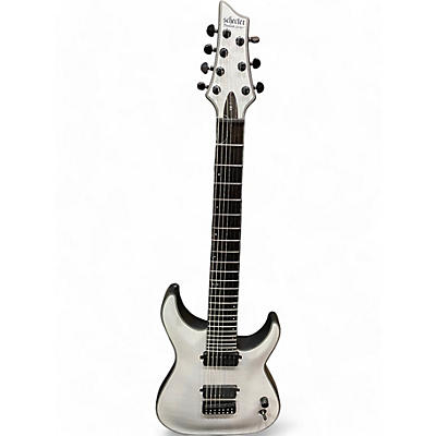 Schecter Guitar Research Used Schecter Guitar Research KM-7 white and black Solid Body Electric Guitar