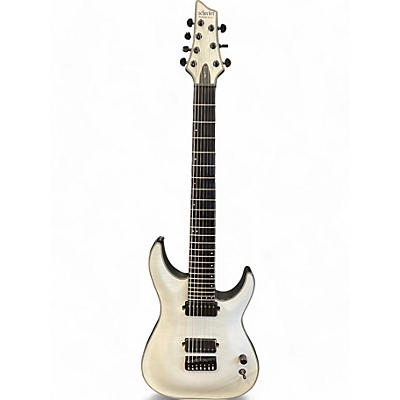 Used Schecter Guitar Research KM7 Keith Merrow MKI Transparent White Solid Body Electric Guitar