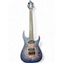 Used Schecter Guitar Research KM7 MKIII DIAMOND SERIES BLUE CRIMSON Solid Body Electric Guitar BLUE CRIMSON