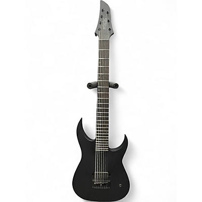 Used Schecter Guitar Research KM7 MKiii Black Baritone Black Solid Body Electric Guitar