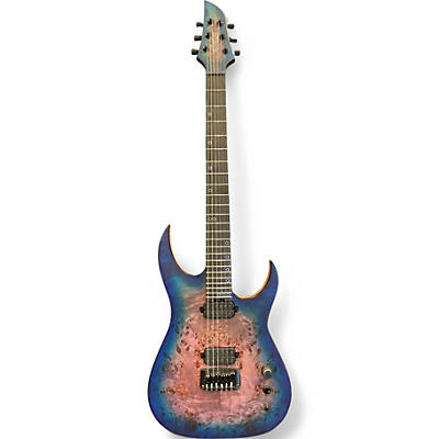 Used Schecter Guitar Research Keith Merrow Signature KM-7 MK-III Artist SERIES BLUECRIMSON Solid Body Electric Guitar