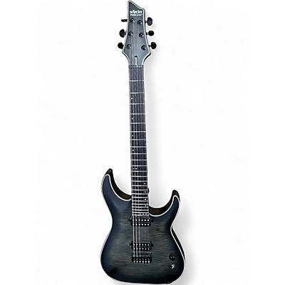 Used Schecter Guitar Research Km 6 Trans Black Solid Body Electric Guitar
