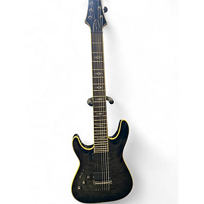 Used Schecter Guitar Research LEFT HANDED HELLRAISER C7 SPECIAL  Trans Black Electric Guitar