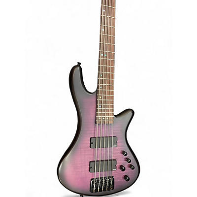 Used Schecter Guitar Research  Limited-Edition Stiletto Studio-5 5-String Bass  Trans Purple Electric Bass Guitar