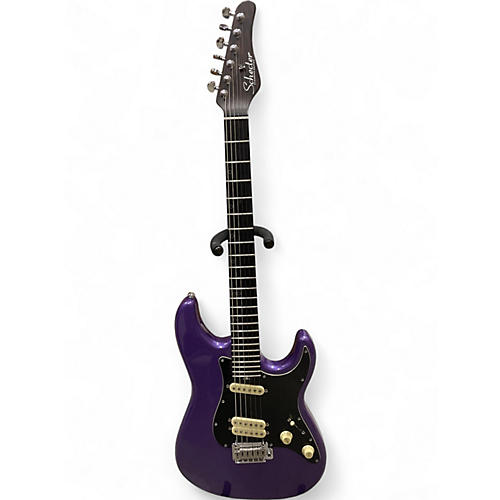 Used Schecter Guitar Research MV6 Purple Solid Body Electric Guitar Purple