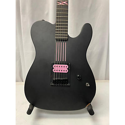 Schecter Guitar Research Used Schecter Guitar Research Machine Gun Kelly Black And Pink Solid Body Electric Guitar