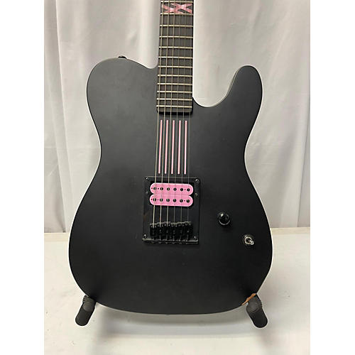 Schecter Guitar Research Used Schecter Guitar Research Machine Gun Kelly Black And Pink Solid Body Electric Guitar Black and Pink