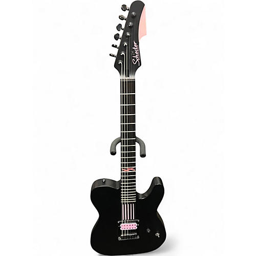Used Schecter Guitar Research Machine Gun Kelly Pt Satin Black Black Solid Body Electric Guitar Black