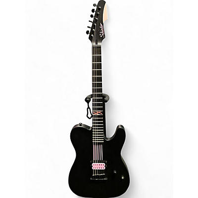 Schecter Guitar Research Used Schecter Guitar Research Machine Gun kelly pT Black and Pink Solid Body Electric Guitar