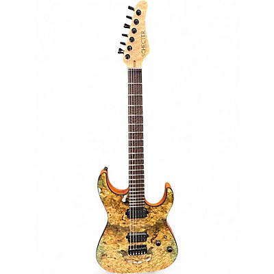 Used Schecter Guitar Research Masterworks Banshee Burl Top Wenge Fretboard Burl Maple Solid Body Electric Guitar