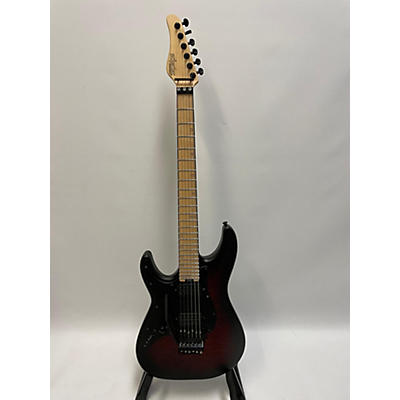 Schecter Guitar Research Used Schecter Guitar Research Miles Dimitri Baker 6 FR Left Handed Crimson Red Burst Satin Solid Body Electric Guitar