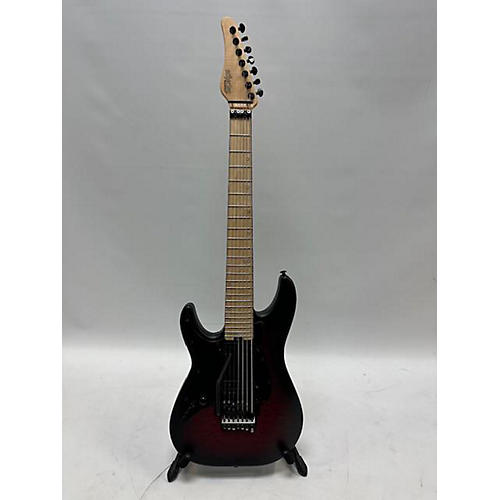 Schecter Guitar Research Used Schecter Guitar Research Miles Dimitri Baker 7-FR Crimson Red Burst Satin Electric Guitar Crimson Red Burst Satin