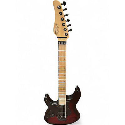 Used Schecter Guitar Research Miles Dimitri Baker Crimson Red Burst Satin Electric Guitar