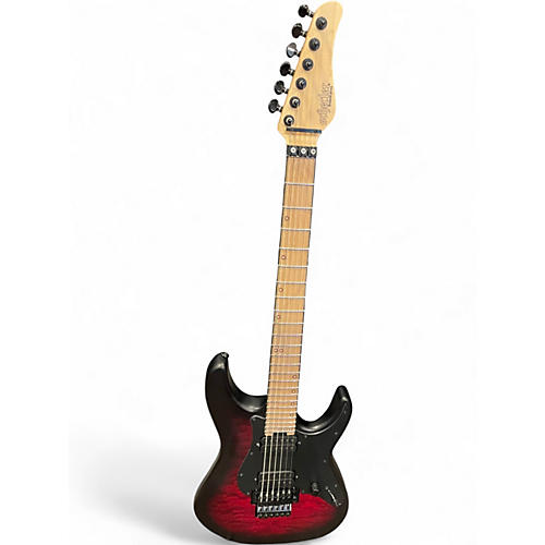 Used Schecter Guitar Research Miles Dimitri Baker Crimson Red Burst Solid Body Electric Guitar Crimson Red Burst