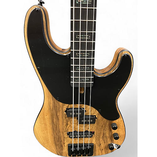 Used Schecter Guitar Research Model T 4 Exotic Black Limba Electric Bass Guitar Black Limba