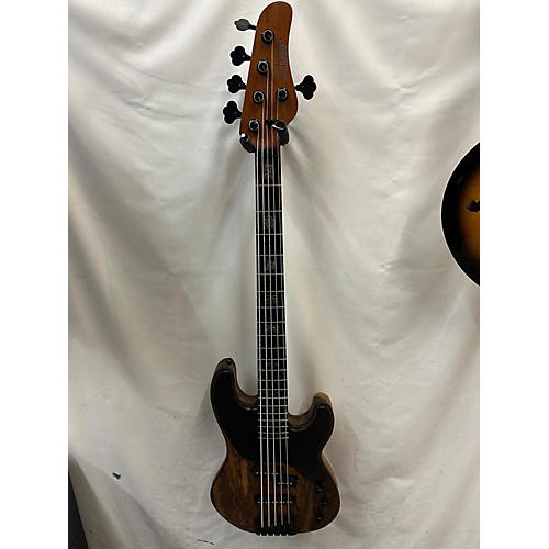 Schecter Guitar Research Used Schecter Guitar Research Model T 5 Exotic Black Limba Black Limba Electric Bass Guitar Black Limba