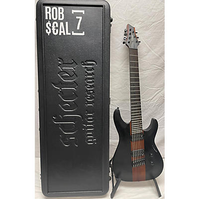 Schecter Guitar Research Used Schecter Guitar Research Multiscale Rob Scallon C-7 Natural Black Solid Body Electric Guitar