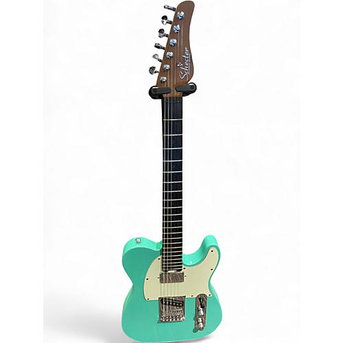 Used Schecter Guitar Research NICK JOHNSON ATOMIC PT Seafoam Green Solid Body Electric Guitar Seafoam Green
