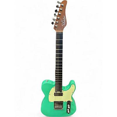 Used Schecter Guitar Research NICK JOHNSON TELECASTER TEAL Solid Body Electric Guitar