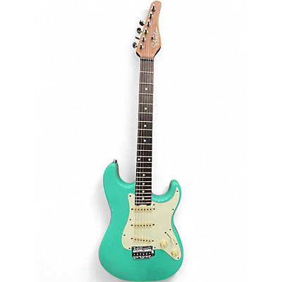 Used Schecter Guitar Research NICK JOHNSTON ATOMIC GREEN Solid Body Electric Guitar