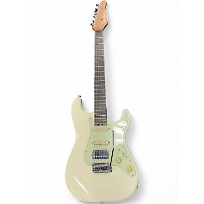 Used Schecter Guitar Research NICK JOHNSTON HSS SIGNATURE  Olympic White Solid Body Electric Guitar