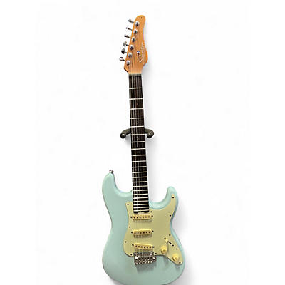 Used Schecter Guitar Research NICK JOHNSTON POWDER BLUE Solid Body Electric Guitar