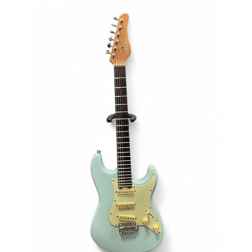 Used Schecter Guitar Research NICK JOHNSTON POWDER BLUE Solid Body Electric Guitar POWDER BLUE