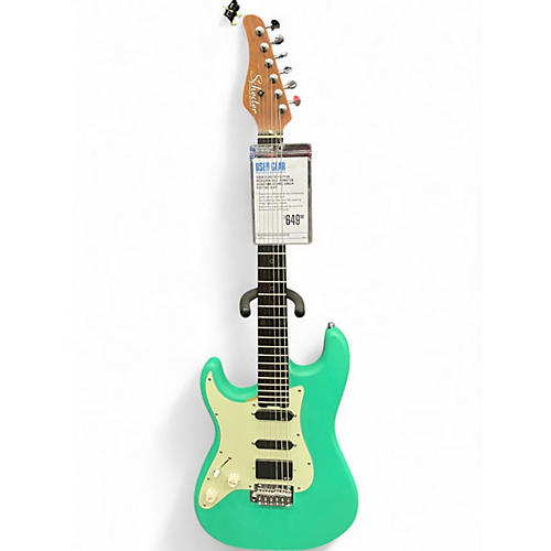 Used Schecter Guitar Research NICK JOHNSTON SIGNATURE ATOMIC GREEN Electric Guitar ATOMIC GREEN