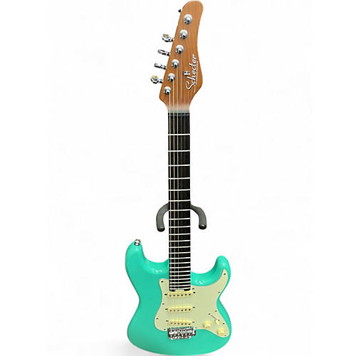 Used Schecter Guitar Research NICK JOHNSTON Surf Green Solid Body Electric Guitar Surf Green