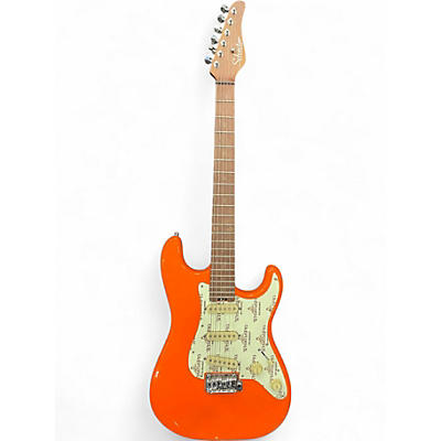 Used Schecter Guitar Research NICK JOHNSTON TRADITIONAL Orange Solid Body Electric Guitar