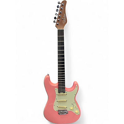 Used Schecter Guitar Research NICK JOHNSTON TRADITIONAL SSS Atomic Pink Solid Body Electric Guitar