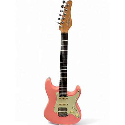 Used Schecter Guitar Research NICK JOHNSTON Traditional hss Atomic Coral Solid Body Electric Guitar