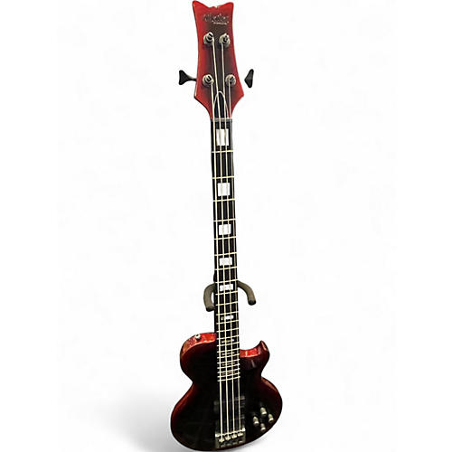 Used Schecter Guitar Research NP-4 Nadja Peulen Red Syren Electric Bass Guitar Red Syren