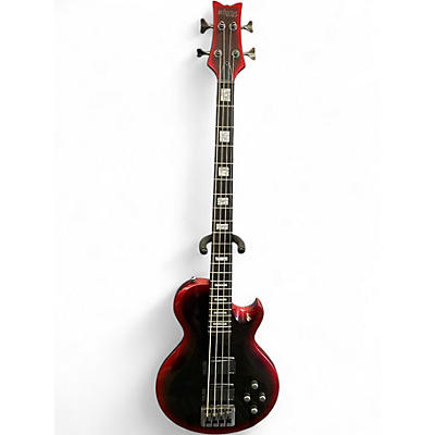 Used Schecter Guitar Research NP4 NADJA PEULEN RED SYREN Electric Bass Guitar