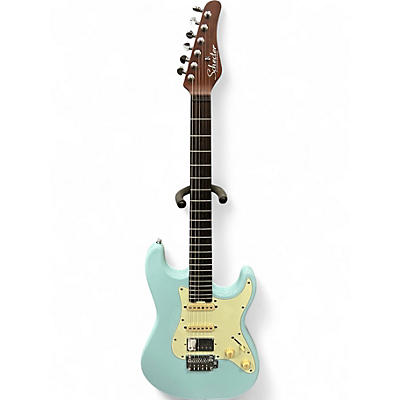 Used Schecter Guitar Research Nick Johnston Blue Solid Body Electric Guitar