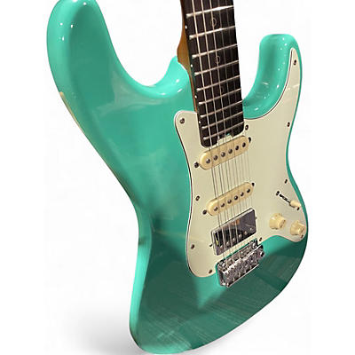 Used Schecter Guitar Research Nick Johnston Traditional HSS Electric Guitar Atomic Green M TEAL Solid Body Electric Guitar