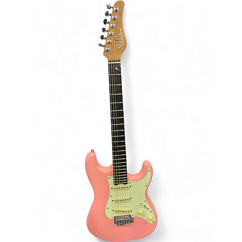 Used Schecter Guitar Research Nick Johnston Traditional HSS Pink Solid Body Electric Guitar Pink